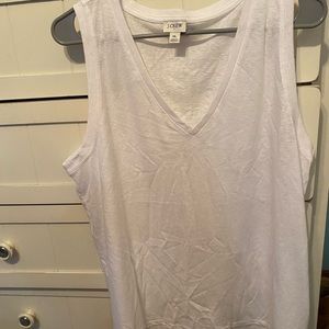 J Crew white v-neck tank top.